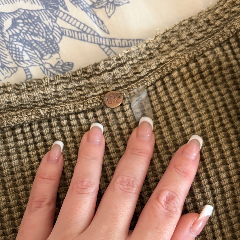 Free People Textured Olive Colt Thermal - Picture 2 of 4